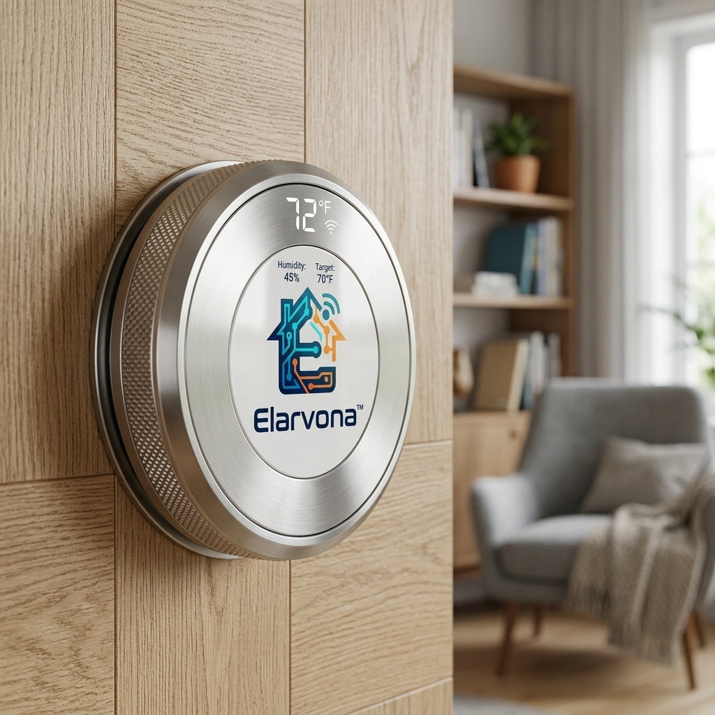 Elarvona™ ThermoLink Smart Climate Hub – Precision WiFi Temperature Controller with Connected Home Integration, Remote Management & Adaptive Comfort Scheduling
