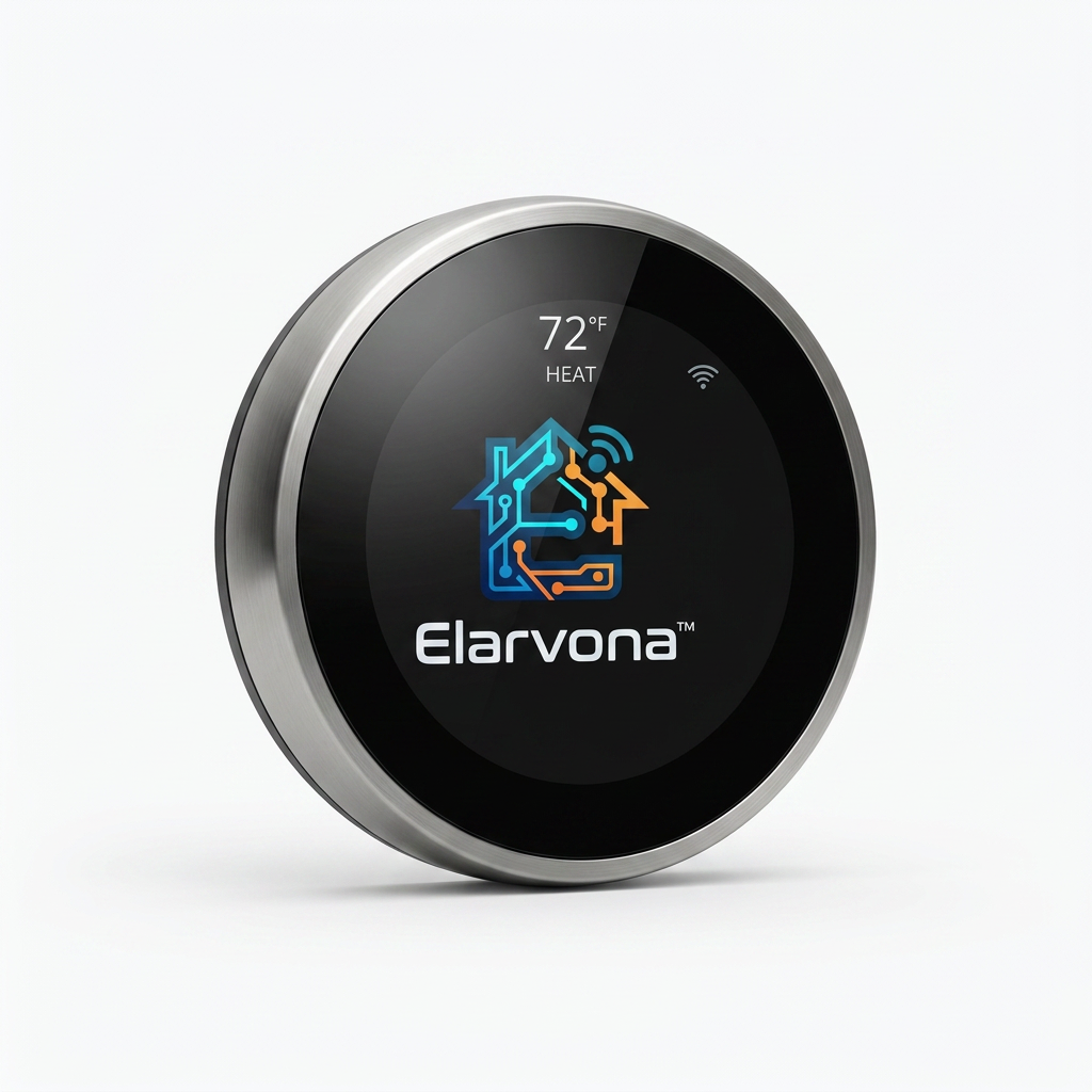 Elarvona™ ArcTherm Smart Thermostat – Premium Aluminum WiFi Climate Controller with Remote App Access, Smart Scheduling & Voice Assistant Support