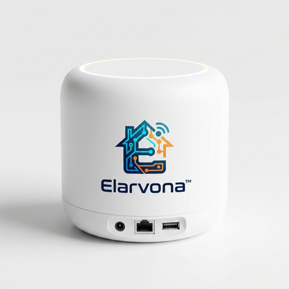 Elarvona™ CoreLink Secure Smart Home Hub – Dual-Band WiFi Control Center with Gigabit Ethernet, App Management & Compact Modular Design