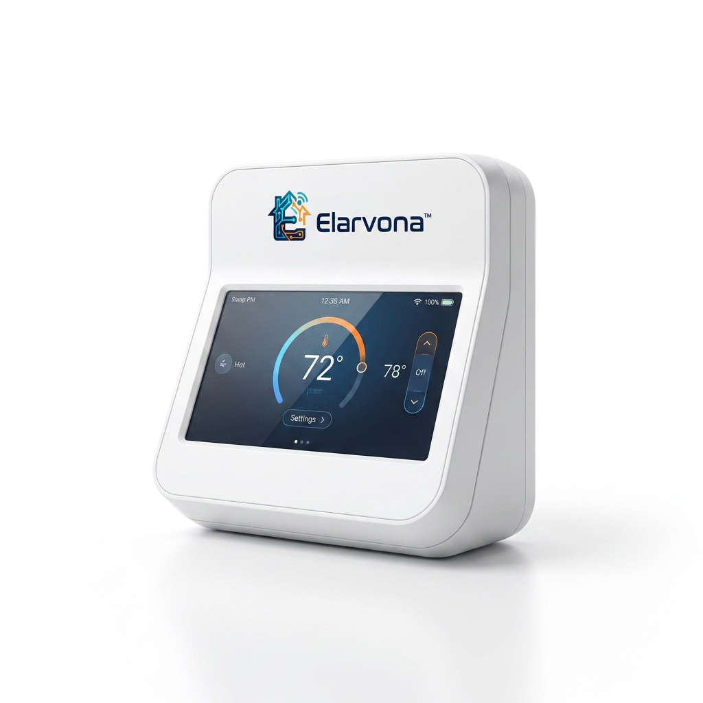 Elarvona™ Smart Home Control Panel – Touchscreen Climate, Security & Energy Management Hub with Smart Scheduling