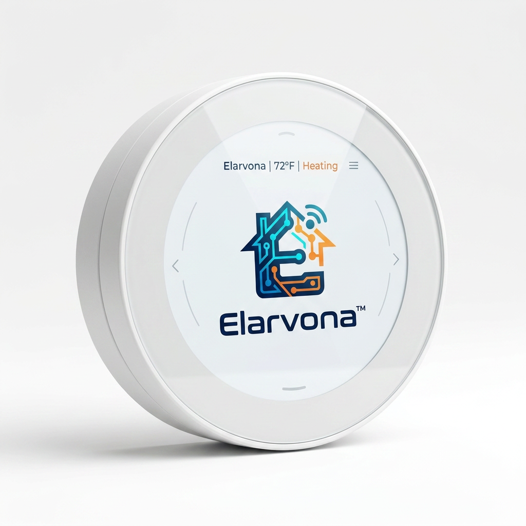 Elarvona™ HaloSense Smart Thermostat – Remote Climate Control with Smart Scheduling, Energy Insights & Voice-Ready Home Comfort