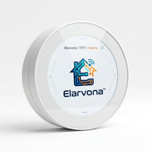 Elarvona™ HaloSense Smart Thermostat – Remote Climate Control with Smart Scheduling, Energy Insights & Voice-Ready Home Comfort