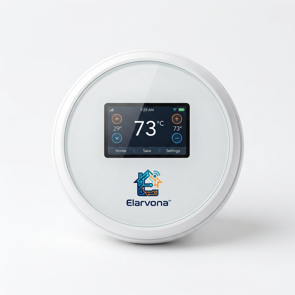 Elarvona™ PrecisionNest Smart Climate Controller – WiFi Thermostat with High-Resolution Temperature Management, Remote Access, Smart Scheduling & Energy-Conscious Control