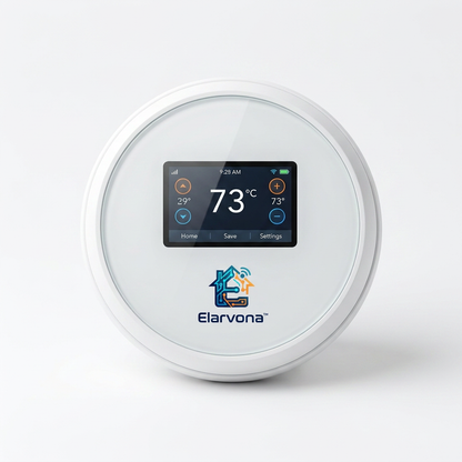 Elarvona™ PrecisionNest Smart Climate Controller – WiFi Thermostat with High-Resolution Temperature Management, Remote Access, Smart Scheduling & Energy-Conscious Control