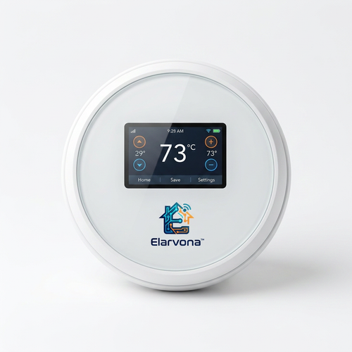 Elarvona™ PrecisionNest Smart Climate Controller – WiFi Thermostat with High-Resolution Temperature Management, Remote Access, Smart Scheduling & Energy-Conscious Control