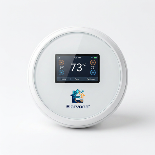 Elarvona™ PrecisionNest Smart Climate Controller – WiFi Thermostat with High-Resolution Temperature Management, Remote Access, Smart Scheduling & Energy-Conscious Control