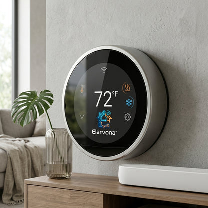 Elarvona™ VectaTemp Smart Climate Hub – Precision Touch Thermostat with WiFi Connectivity, Heating & Cooling Control, Smart Scheduling & Energy-Conscious Management