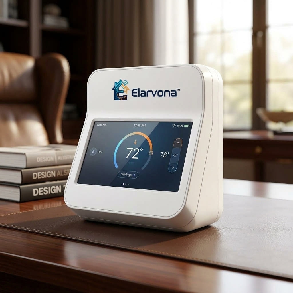 Elarvona™ Smart Home Control Panel – Touchscreen Climate, Security & Energy Management Hub with Smart Scheduling