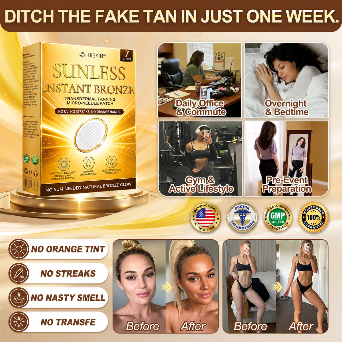 𝑶𝒇𝒇𝒊𝒄𝒊𝒂𝒍 𝑺𝒕𝒐𝒓𝒆 | ☀️☀️ 𝐇𝐢𝐬𝐤𝐢𝐧® 𝐒𝐮𝐧𝐥𝐞𝐬𝐬 𝐈𝐧𝐬𝐭𝐚𝐧𝐭 𝐁𝐫𝐨𝐧𝐳𝐞 𝐓𝐚𝐧𝐧𝐢𝐧𝐠 𝐌𝐢𝐜𝐫𝐨𝐧𝐞𝐞𝐝𝐥𝐞 𝐏𝐚𝐭𝐜𝐡 🇺🇸 (𝐉𝐮𝐬𝐭 𝐨𝐧𝐜𝐞 𝐚 𝐝𝐚𝐲) 𝐕𝐢𝐬𝐢𝐛𝐥𝐞 𝐁𝐫𝐨𝐧𝐳𝐞 𝐆𝐥𝐨𝐰 𝐢𝐧 𝟕 𝐃𝐚𝐲𝐬 ✅ 𝐍𝐨 𝐔𝐕, 𝐍𝐨 𝐎𝐫𝐚𝐧𝐠𝐞, 𝐍𝐨 𝐒𝐭𝐫𝐞𝐚𝐤𝐬, 𝐍𝐨 𝐃𝐇𝐀, 𝐍𝐨 𝐌𝐞𝐬𝐬.